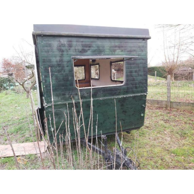 Plooi caravan voor project