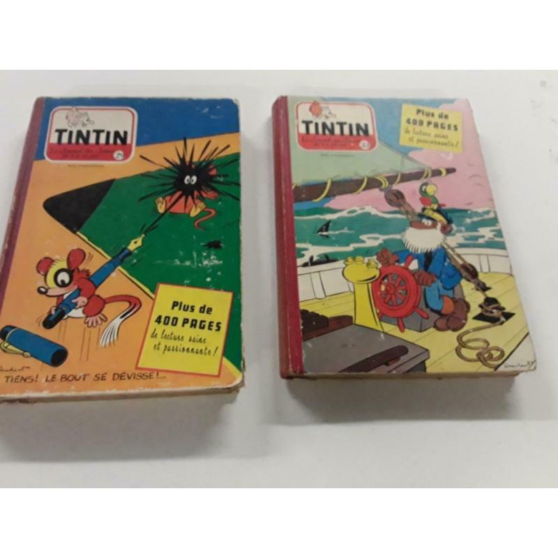 Lot de 2 anciens receuil tintin