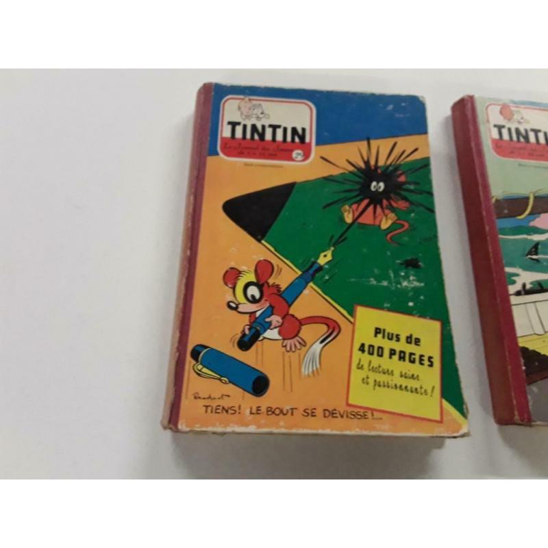 Lot de 2 anciens receuil tintin