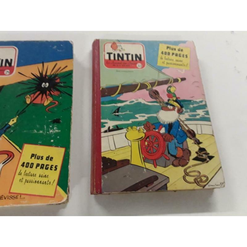 Lot de 2 anciens receuil tintin
