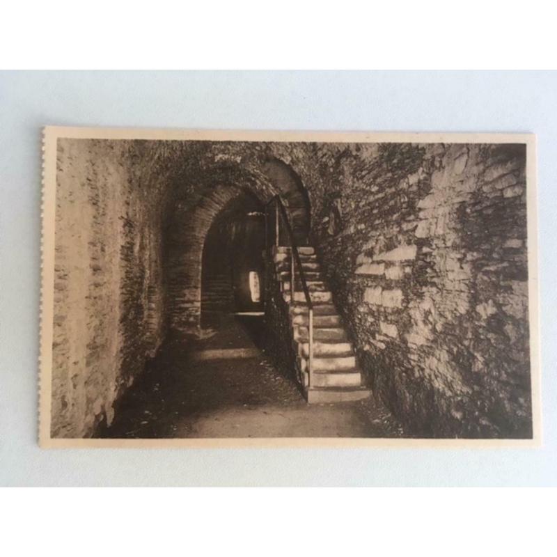 Oude postkaart Bouillon. Interieur du Château. Casemates