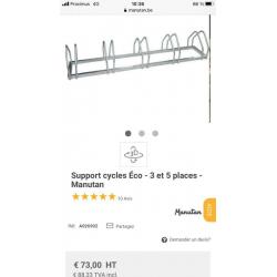 Porte vélos à fixer au sol