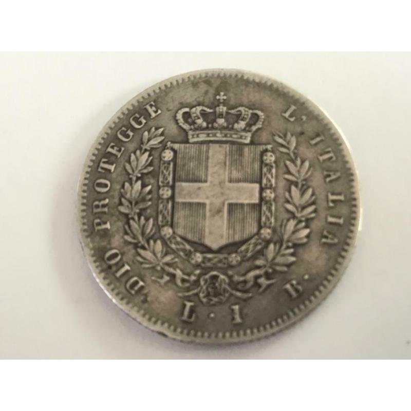 1 lira 1859 zilver Bologna