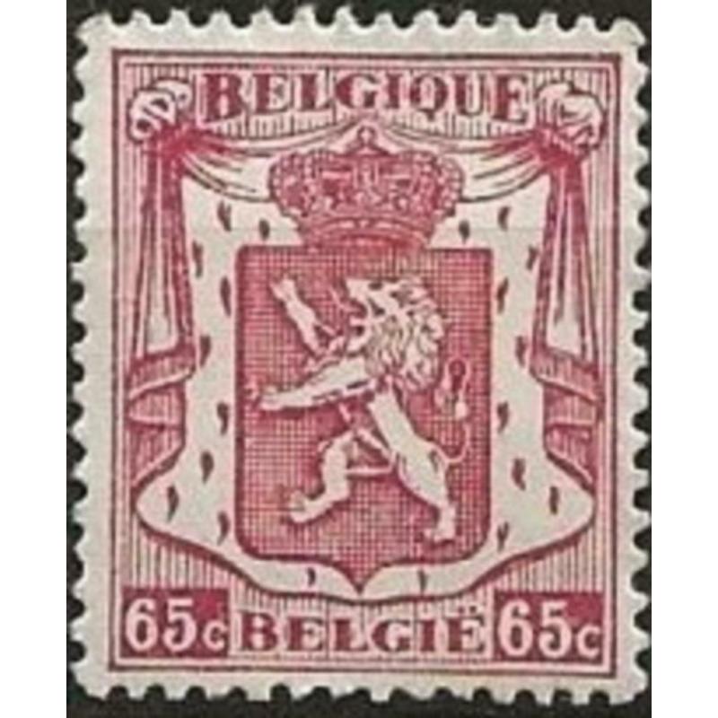 Zegel OBP 711 xx Klein Staatswapen 65c 1945 CW 3,75€ VP 0,6€