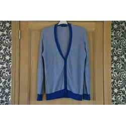 GILET WE taille large rayé bleu