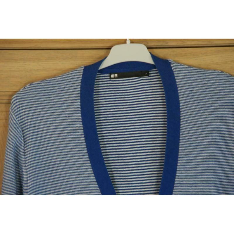 GILET WE taille large rayé bleu