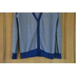 GILET WE taille large rayé bleu