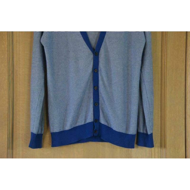 GILET WE taille large rayé bleu