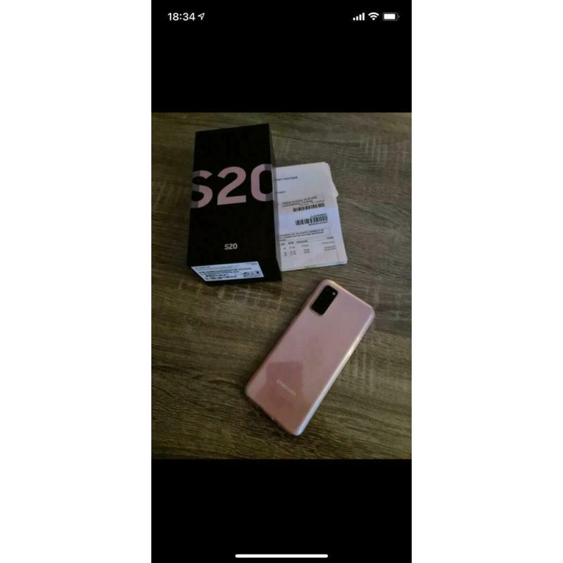 Samsung s20 pink 128 gig