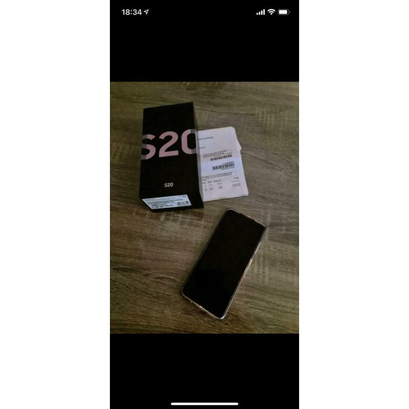 Samsung s20 pink 128 gig