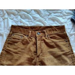 Levi's Strauss & Co 505 ribfluweel: okergeel W30 L32