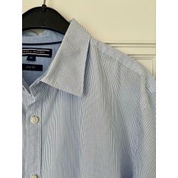 Tommy Hilfiger chemise rayée bleue taille XL