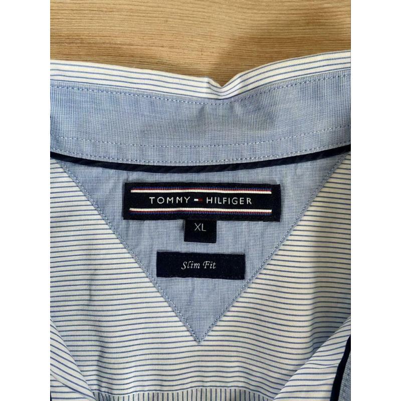Tommy Hilfiger chemise rayée bleue taille XL