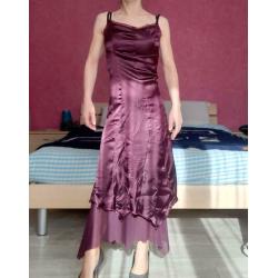 Robe longue prune pour occasion - taille S