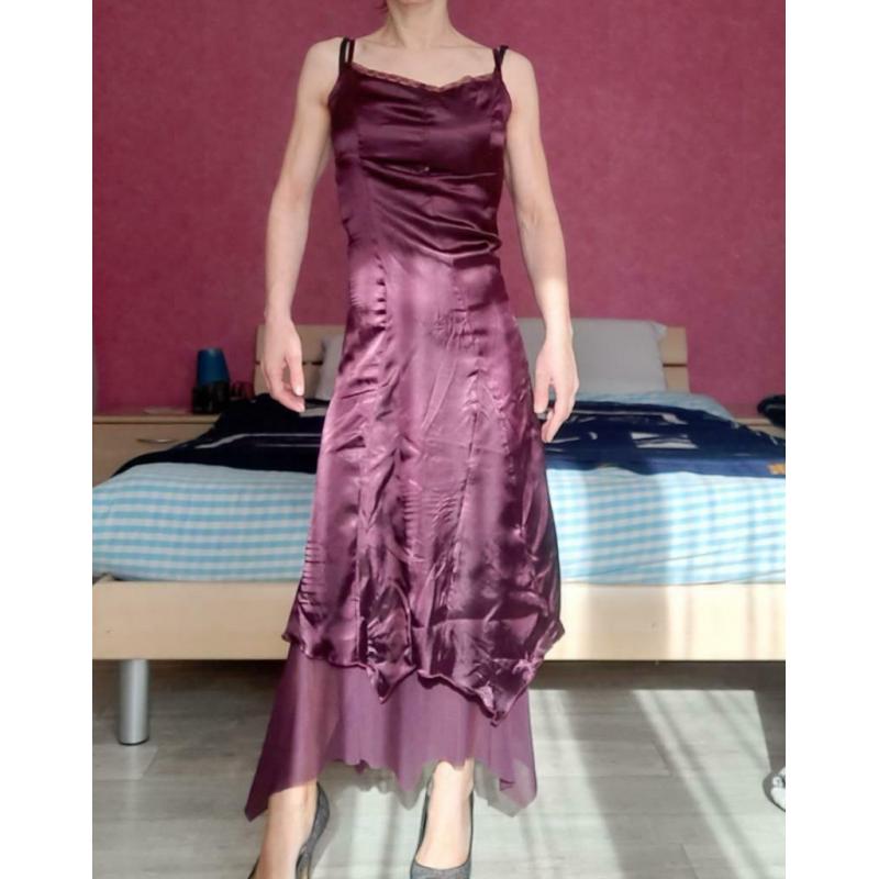 Robe longue prune pour occasion - taille S