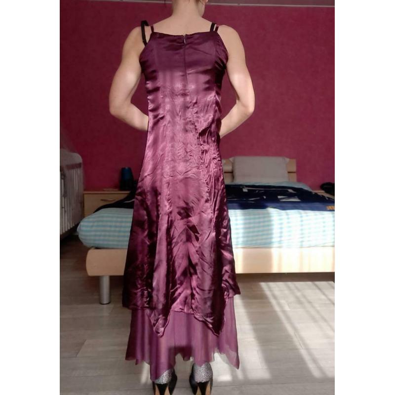 Robe longue prune pour occasion - taille S