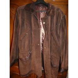 Herenvest daim/leder maat 56