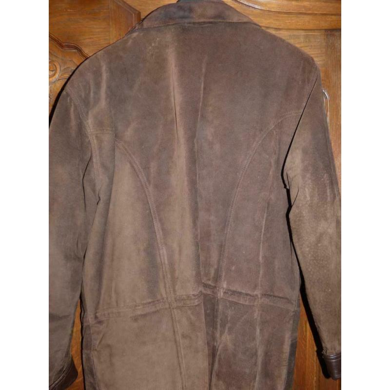Herenvest daim/leder maat 56