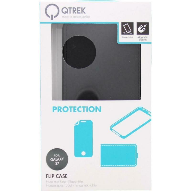 Qtrek Samsung Galaxy S7 Flip Case Black