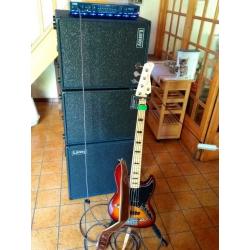 Laney R500H basversterker + 3 luidsprekerkasten
