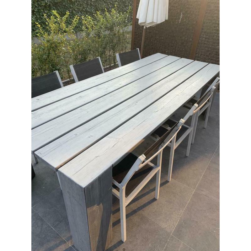 Tuintafel steigerhout 2,5 op 1 m grey