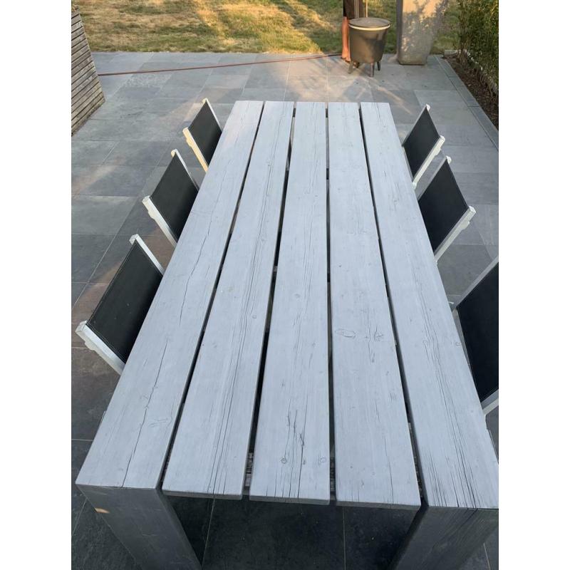 Tuintafel steigerhout 2,5 op 1 m grey